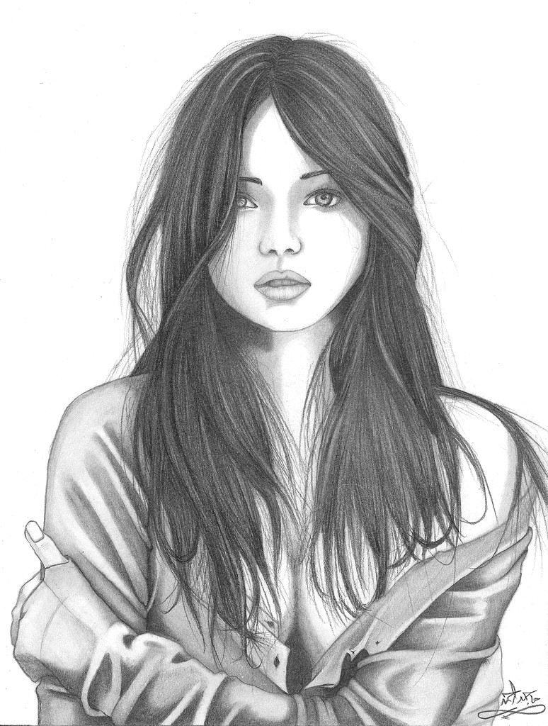 774x1024 Beautiful Girl Face Pencil Sketch Drawing Of A Stuning - Beautiful Girl Face Sketch