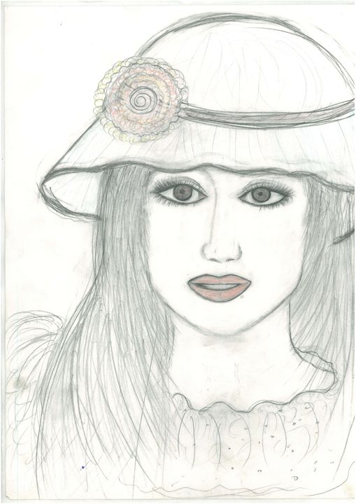 509x720 Beautiful Girl Sketching - Beautiful Girl Sketch