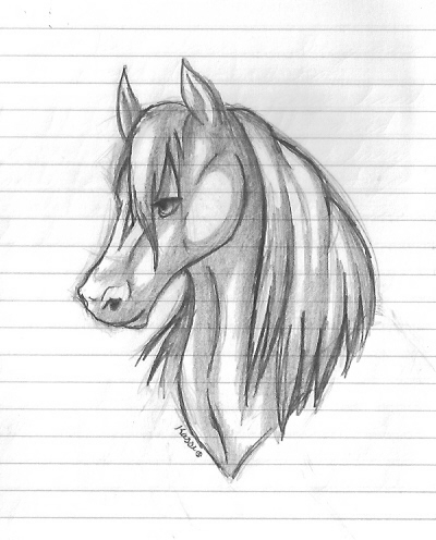 400x496 Horse Head Sketch By Fayelenefyre - Beautiful Horse Sketches