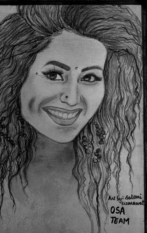 508x807 Lokesh Patni On Twitter @iamnehakakkar A Beautiful Sketch For A - Beautiful Lady Sketch