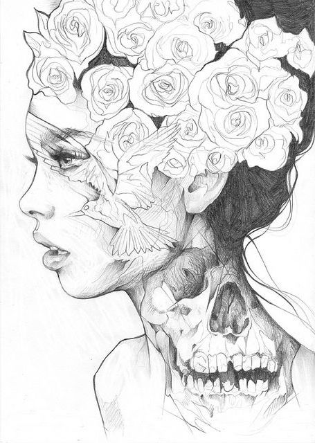 455x640 Beautiful Lady Essense Tattoo Sketch Tattoo Sketches In 2018 - Beautiful Lady Sketch