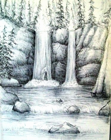 373x470 Beautiful Landscapes To Draw Awesome Beautiful Landscape Drawing - Beautiful Landscape Sketches