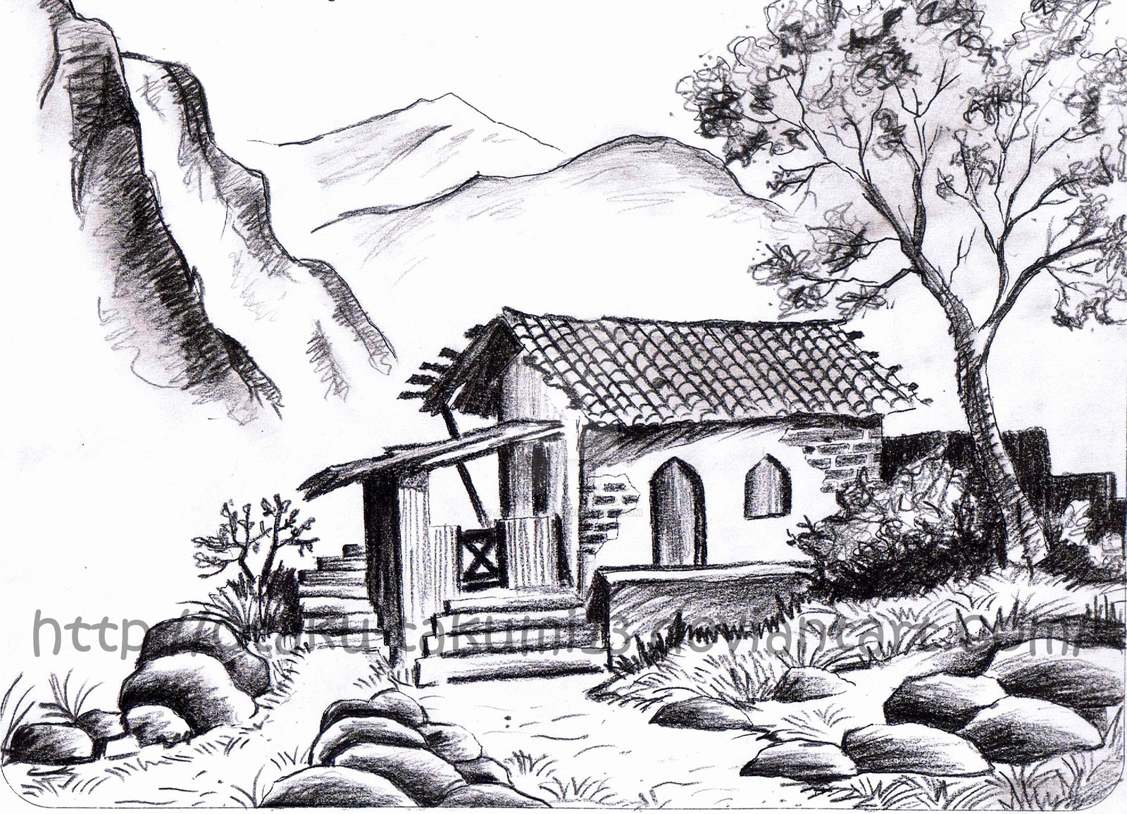 1600x1155 Sketch Of A Landscape Beautiful Landscape Sketch - Beautiful Landscape Sketches