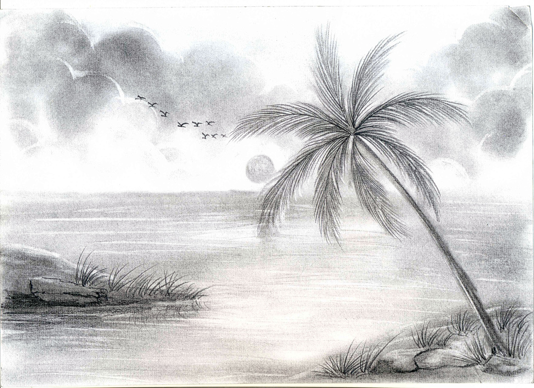 Beautiful Landscape Sketches At PaintingValley.com | Explore Collection ...