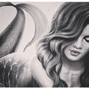 300x300 Pencil Drawings Of Mermaids Mermaid Drawing Pencil Drawings - Beautiful Mermaid Sketches