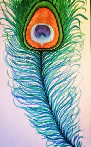 298x480 Madmag Maniaz Peacock Feather Sketch By Brandy Rose - Beautiful Peacock Sketch