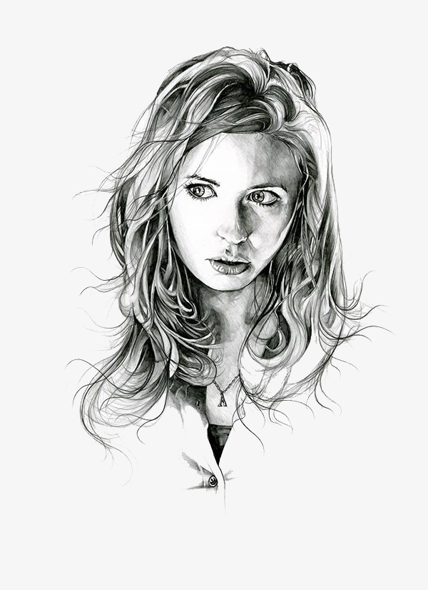 600x826 Hand Painted Sketches Of Beautiful Women, Hand Painted, Sketch - Beautiful Sketches