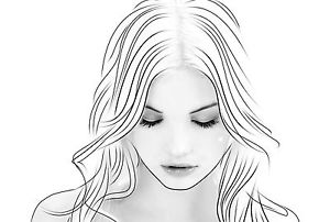 300x202 Framed Print - Beautiful Woman Sketch