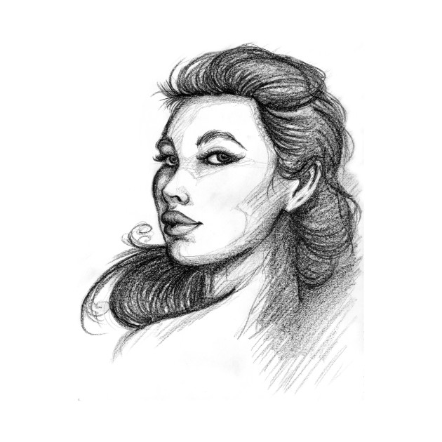 630x630 Beautiful Woman Artist Pencil Sketch 1 - Beautiful Woman Sketch