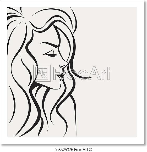561x581 Free Art Print Of Sketch - Beautiful Woman Sketch Images