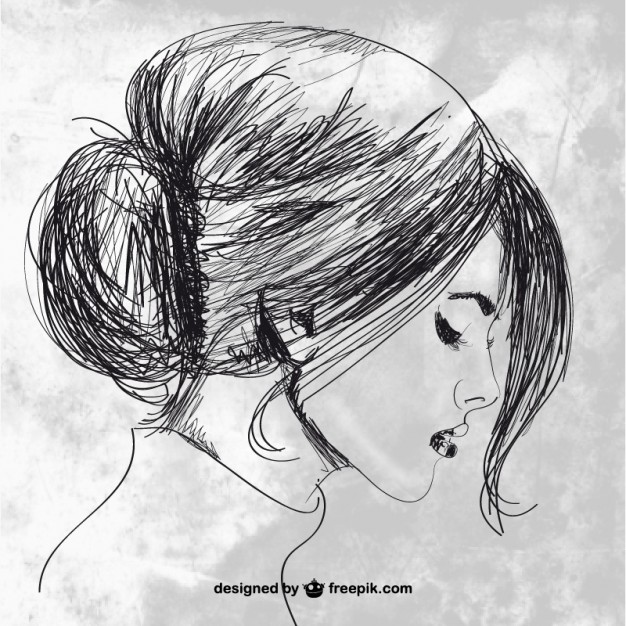 626x626 Hand Drawn Beautiful Woman Vector Free Download - Beautiful Woman Sketch Images