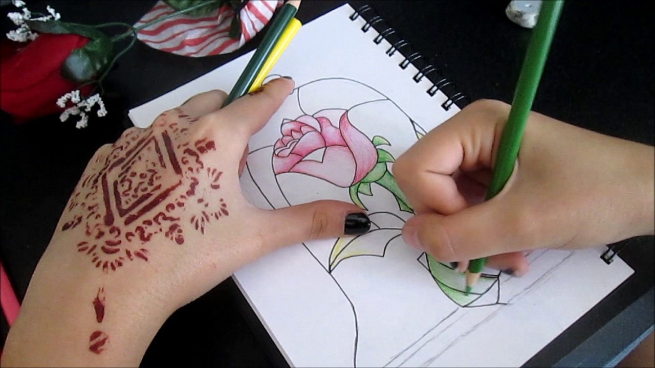 1280x720 Drawn Red Rose Beauty And The Beast 25 - Beauty And The Beast Rose Sketch