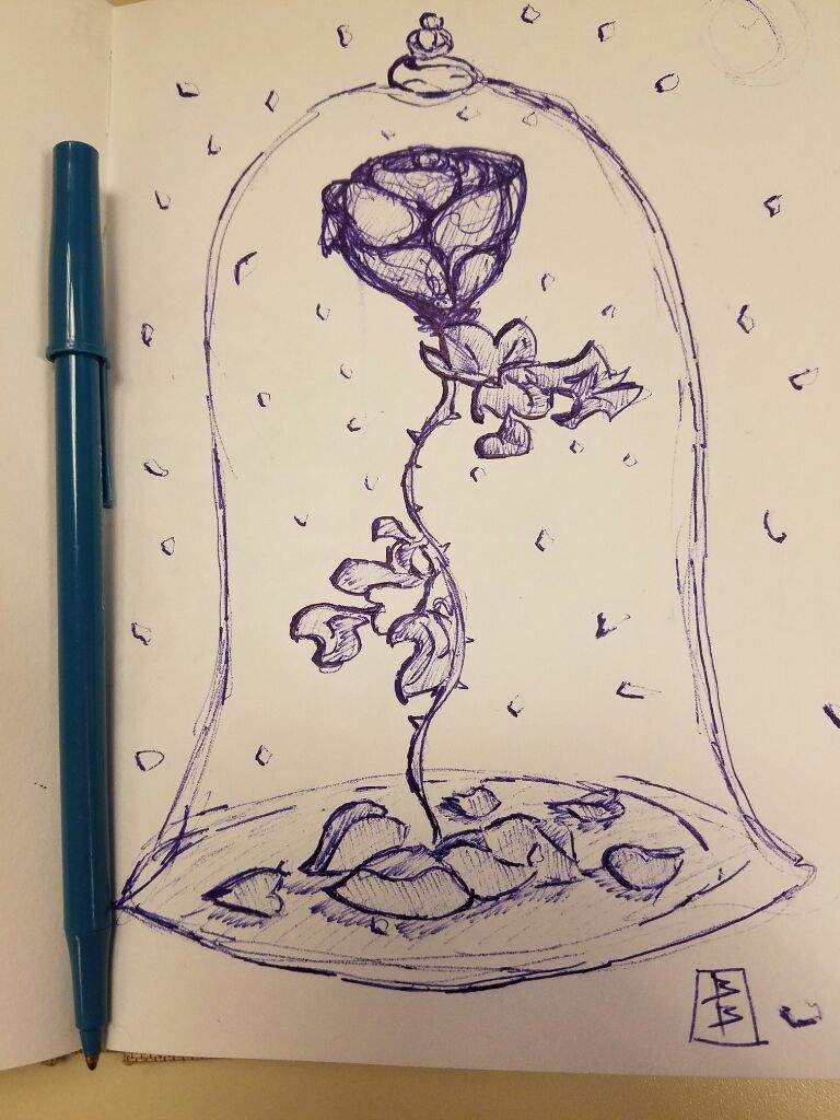 768x1024 Rose Drawing Comics Amino - Beauty And The Beast Rose Sketch