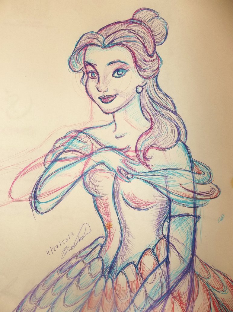 772x1034 Belle(Beauty And The Beast) Sketch. By Brand 129 - Beauty And The Beast Sketch