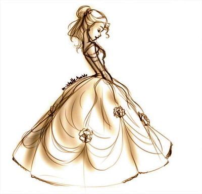 400x384 Drawing Belle Tattoo Idea Sketch Beauty And The Beast Art Works - Beauty And The Beast Sketch