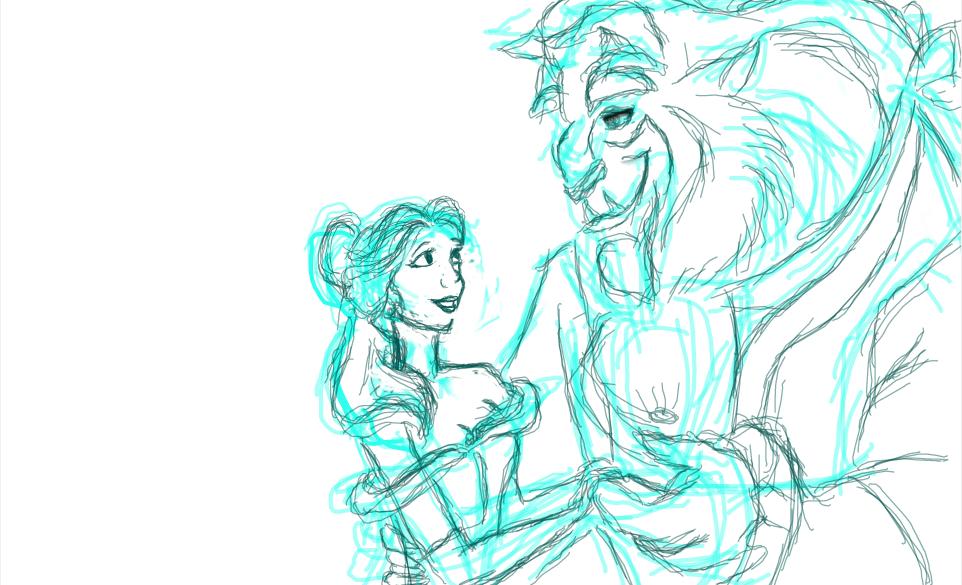 962x585 Beauty And The Beast Sketch By Aletheiapax - Beauty And The Beast Sketch