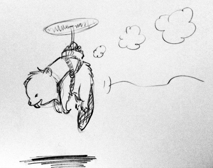 722x570 Flying Beaver By ~fancyferret - Beaver Sketch