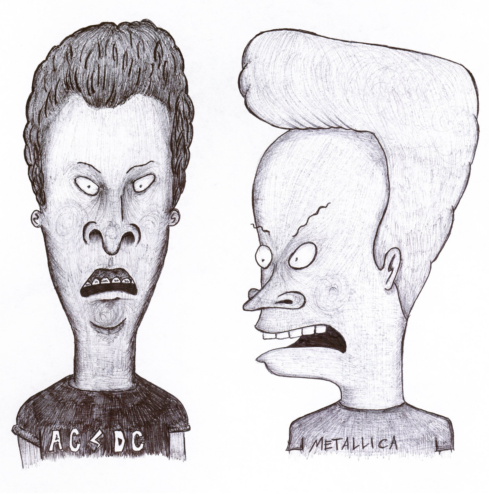 1600x1617 Beavis And Butthead By Contrapposto - Beavis And Butthead Sketch