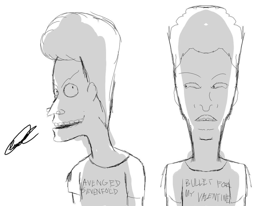 1024x795 Beavis And Butthead Sketch By Ruiz Arts - Beavis And Butthead Sketch