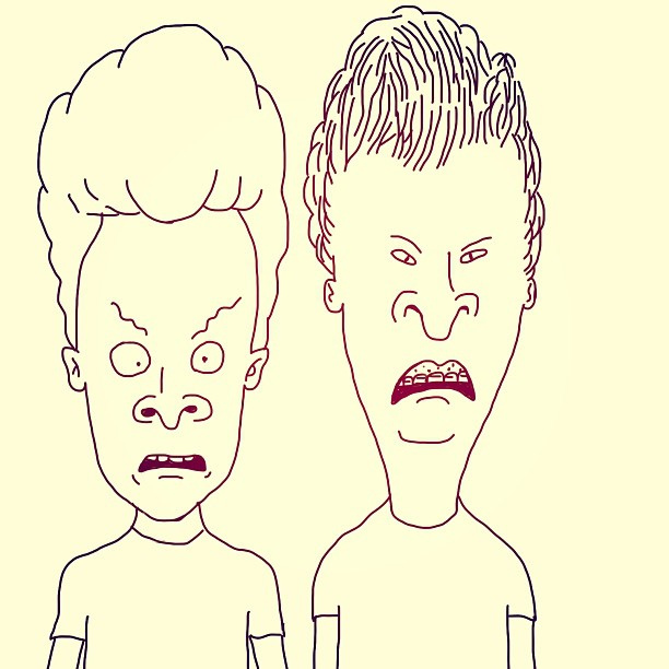 612x612 Day 17 Tv Character (Beavis And Butthead, Again). Quick - Beavis And Butthead Sketch