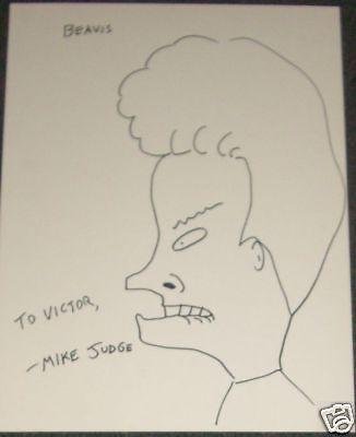 326x400 Mike Judge Signed Hand Drawn Original 15x20 Beavis Amp Butthead - Beavis And Butthead Sketch