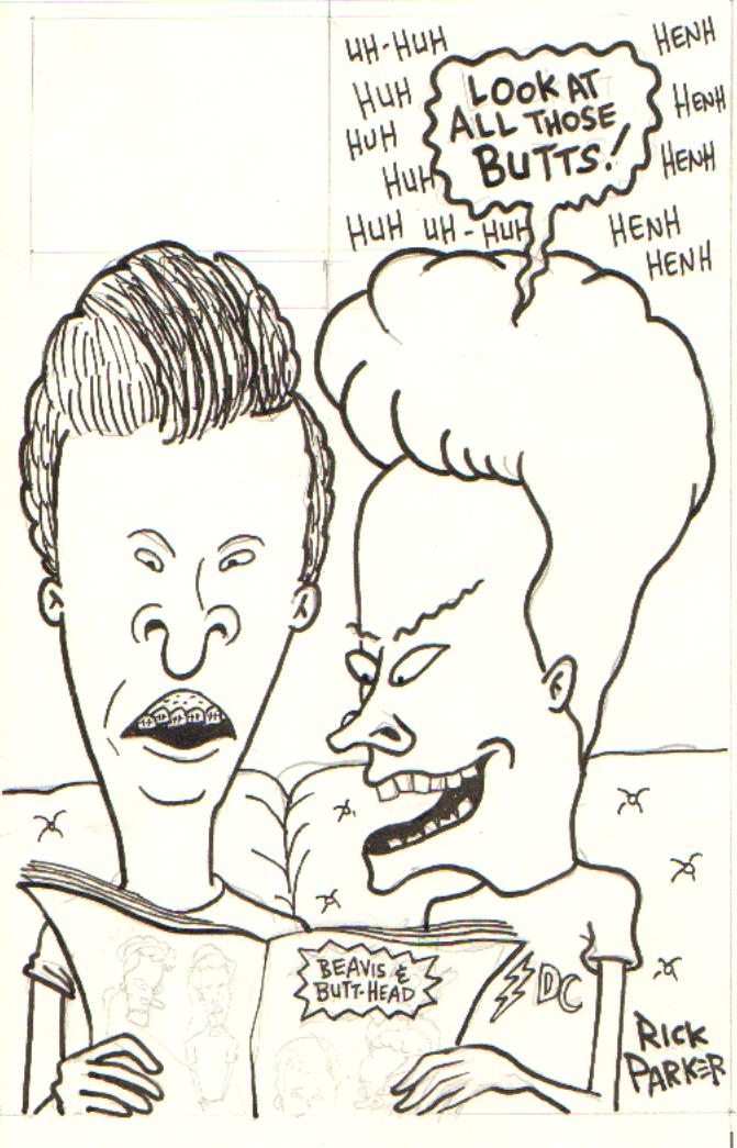 671x1045 Rick Parker Beavis And Butt Head Alt Cover Art For Marvel Age, In - Beavis And Butthead Sketch