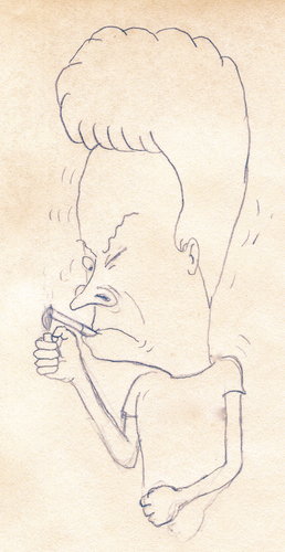 258x500 The Eternal Adolescence Of Beavis And Butt Head - Beavis And Butthead Sketch