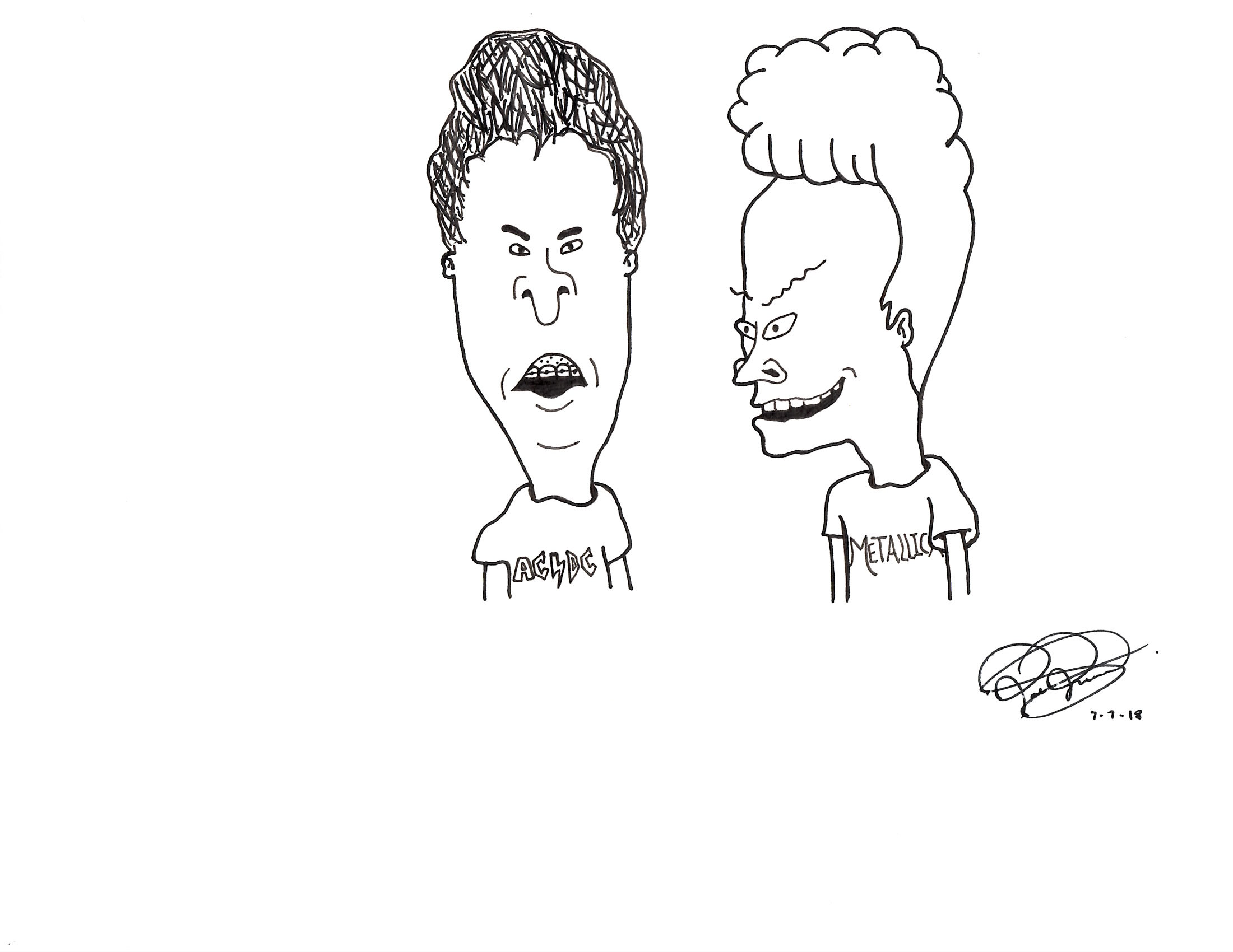 2200x1700 Beavis Amp Butthead Sketch Etsy - Beavis And Butthead Sketch