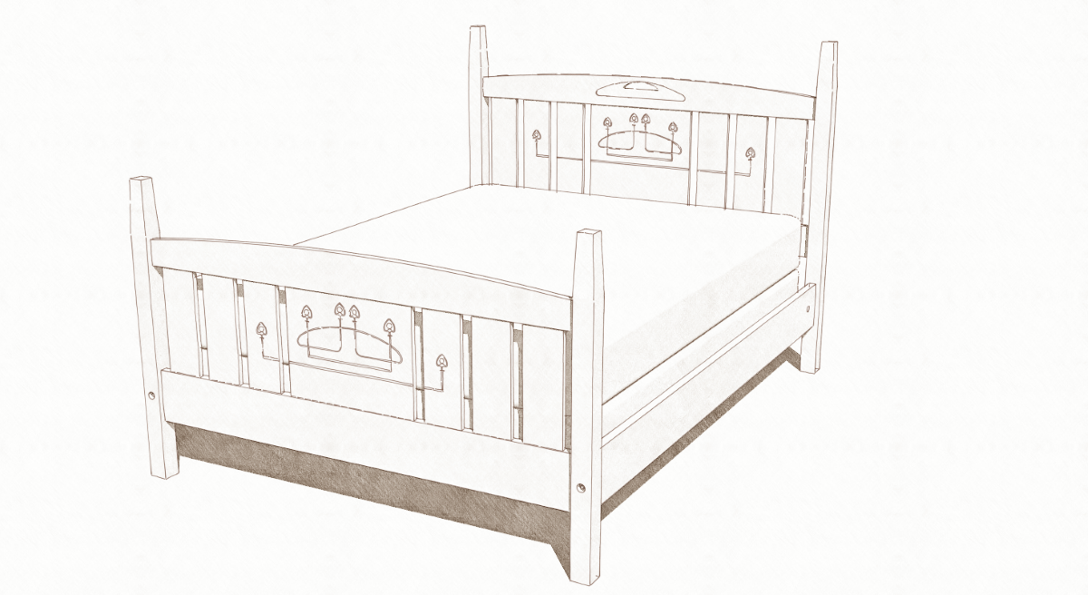 1200x656 Dcb Rodel Bed Sketch Doll House Fine Woodworking - Bed Sketch