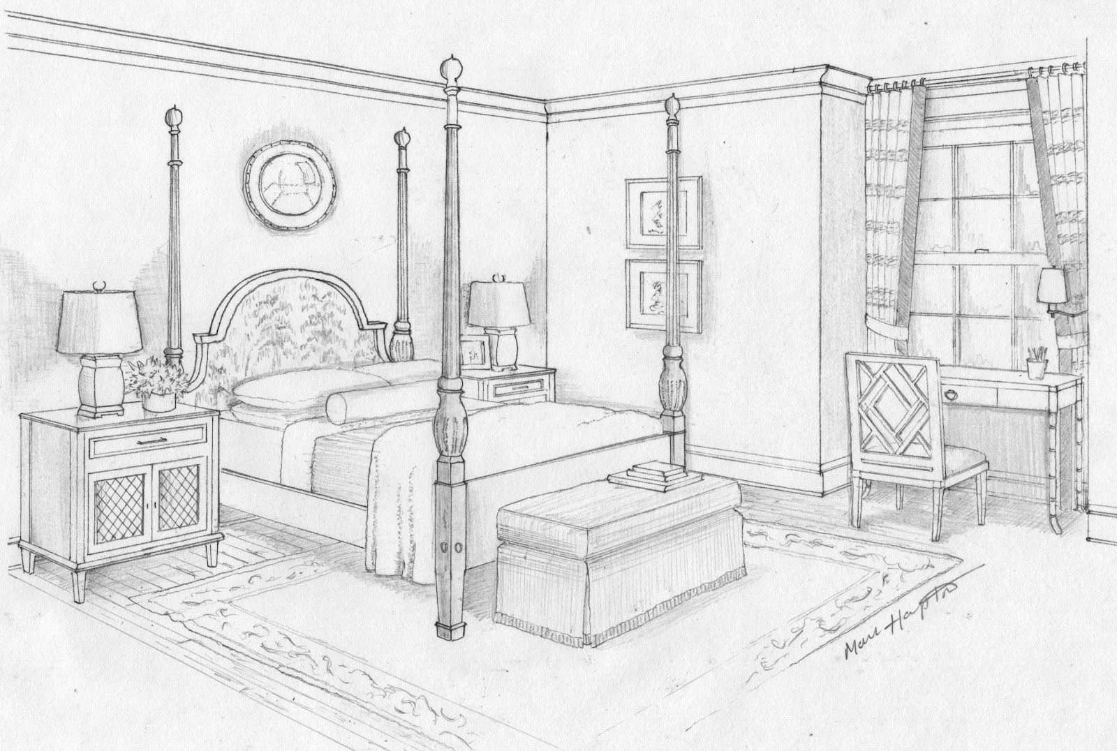 1600x1076 Dream Bedroom Sketch Bedroom Ideas Pictures Art Celebrity Home - Bed Sketch