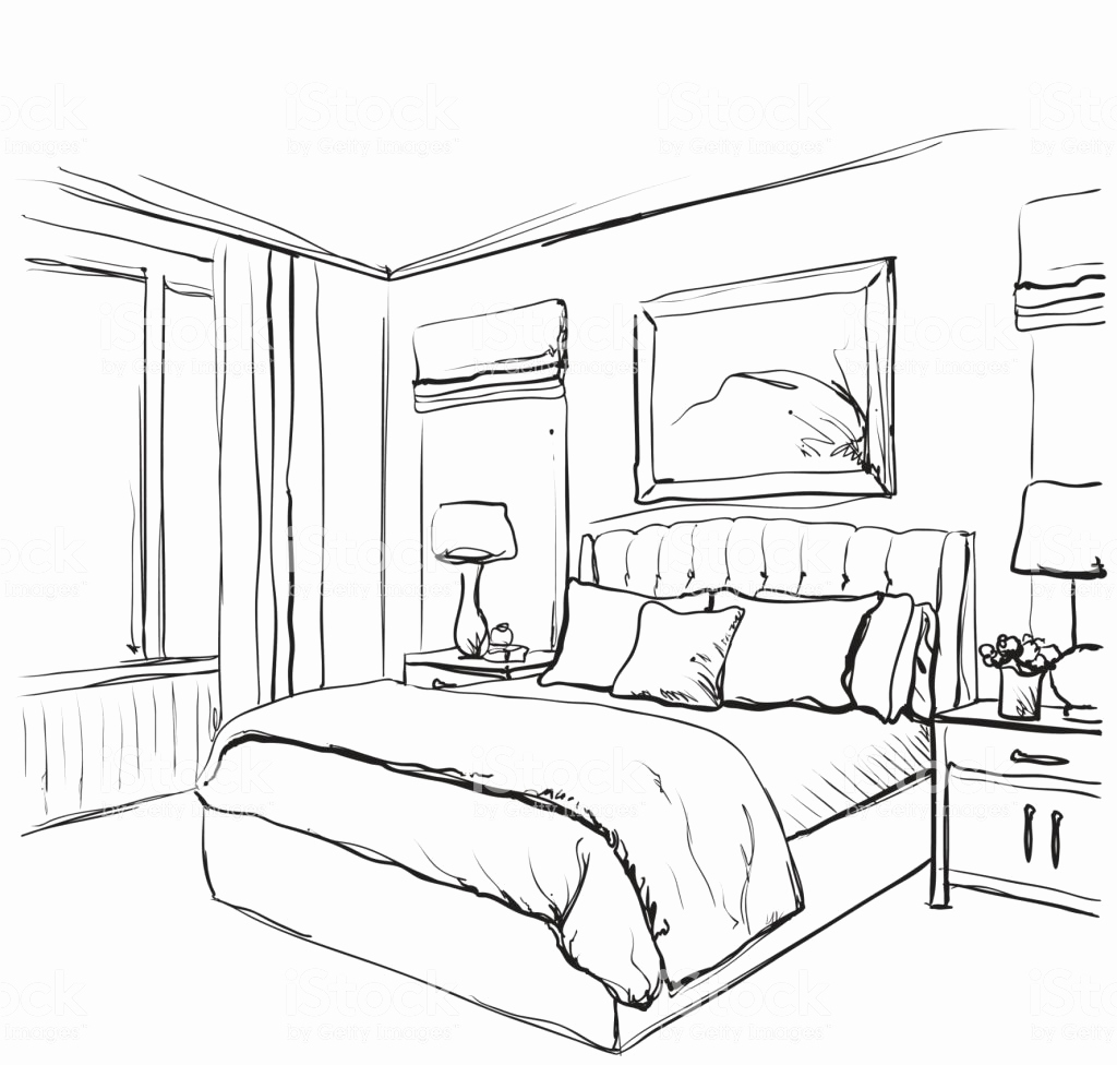 Bed Sketch at PaintingValley.com | Explore collection of Bed Sketch