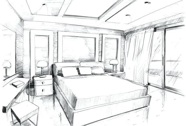 640x432 Bedroom Sketch Information Bedroom 3d Model Sketchup - Bed Sketch