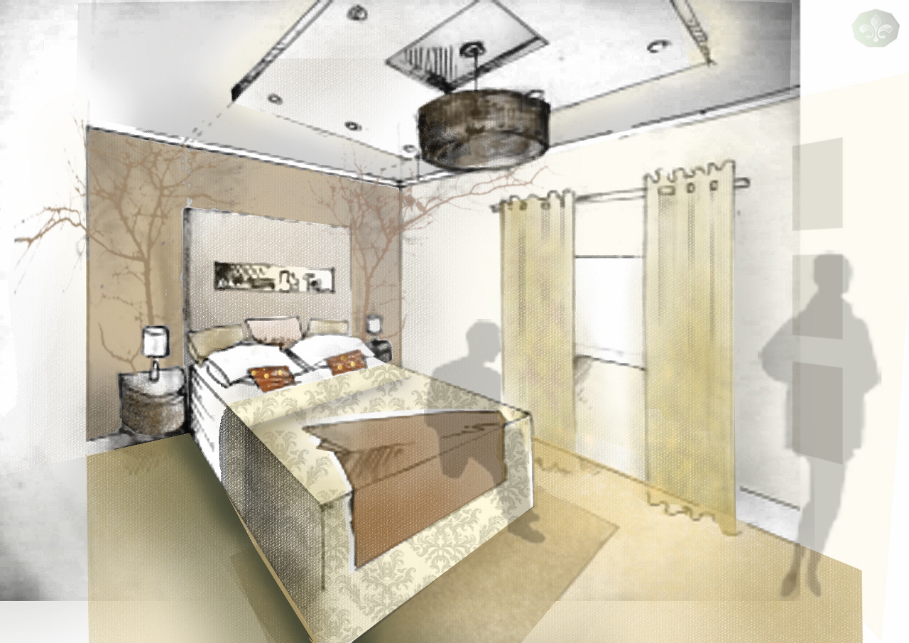 1280x905 Modern Afro Glam Bedroom! - Bedroom Sketch