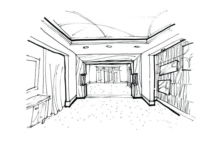 740x480 Striking Bedroom Sketch Design Master Bedroom Design Sketch - Bedroom Sketch