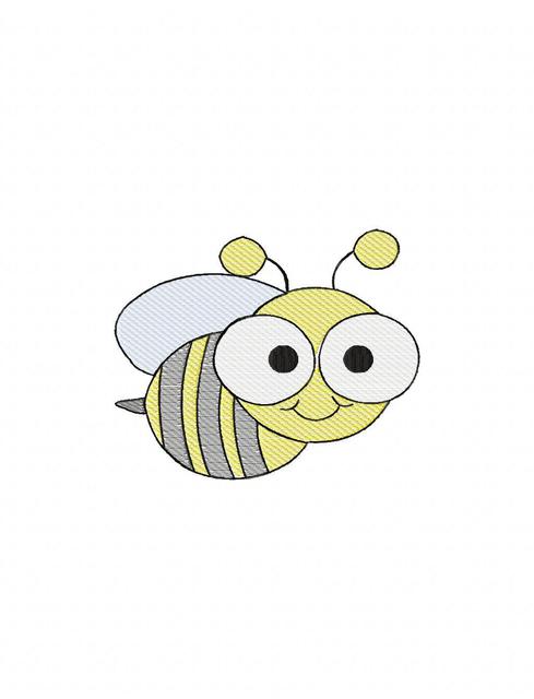 489x640 Bee 1 Sketch Embroidery Design - Bee Sketch