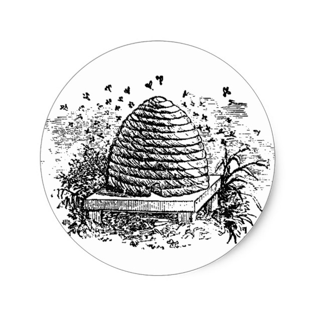 630x630 Beehive Tree Drawing - Beehive Sketch