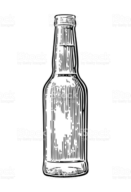 260x379 Download Sketches Of Hands Holding Bottles Clipart Beer Bottle - Beer Bottle Sketch
