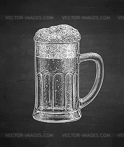 254x300 Chalk Sketch Of Beer Mug - Beer Glass Sketch