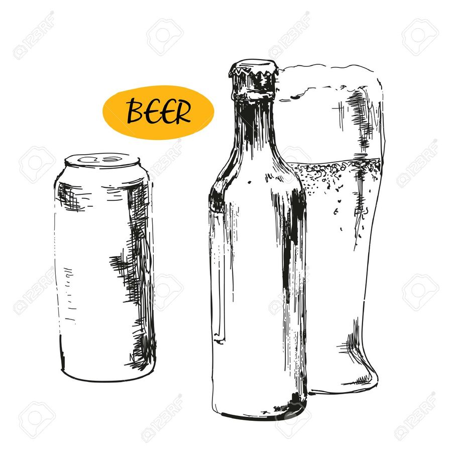 900x900 Download Beer Clipart Beer Glasses Bottle Beer,bottle,drink - Beer Glass Sketch