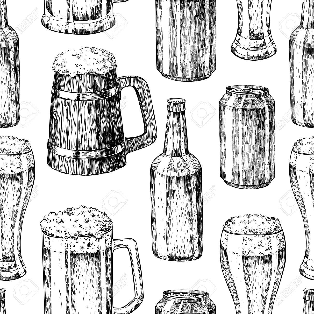 1300x1300 Drawn Beer Glass Drawing 17 - Beer Glass Sketch