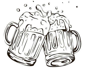 340x270 Beer Mug Stencil Etsy - Beer Mug Sketch