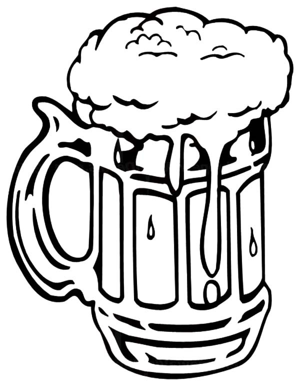 600x769 Collection Of Beer Mug Drawing High Quality, Free Cliparts - Beer Mug Sketch