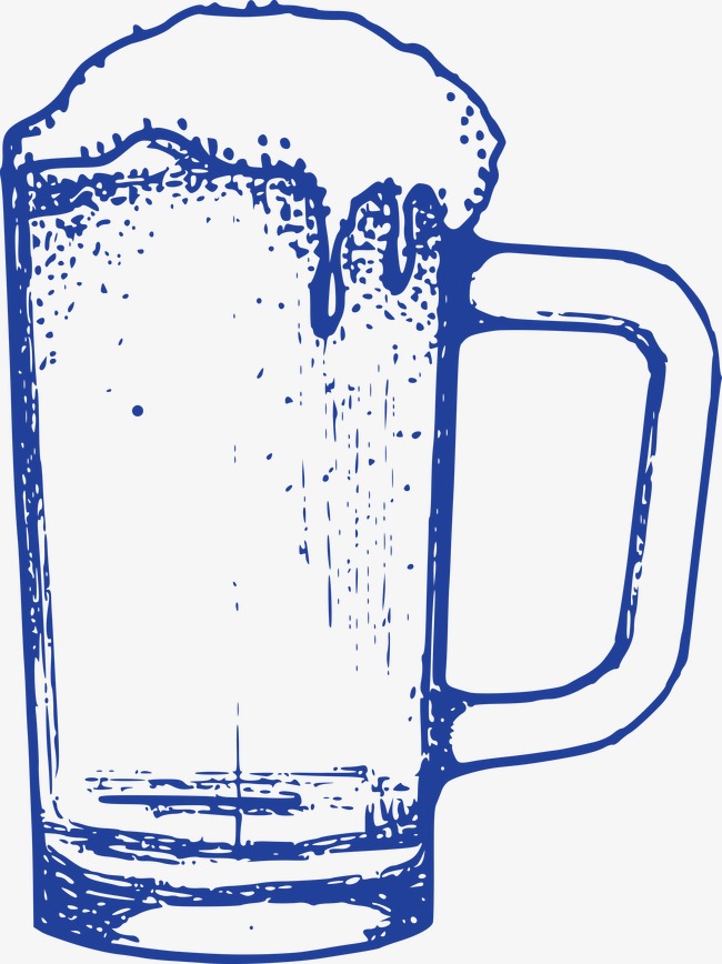 650x868 Sketch Of Large Ice Beer, Saplings Beer, Mug Of Beer, British Beer - Beer Mug Sketch