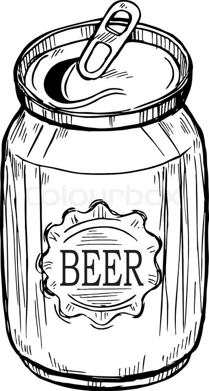 428x800 Sketch Of Can Beer , Vector Illustration Stock Vector Colourbox - Beer Sketch