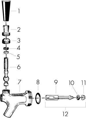 299x412 Faucet Reassembly - Beer Tap Sketch