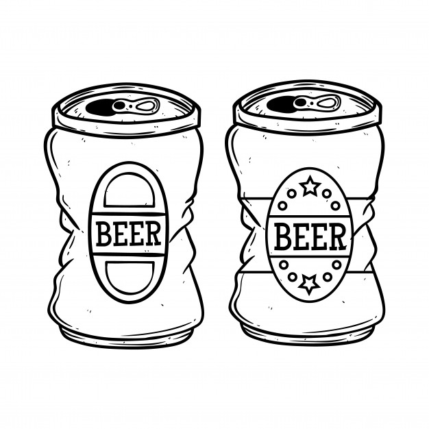 626x626 Collection Of Beer Cans Drawing High Quality, Free Cliparts - Beer Tap Sketch