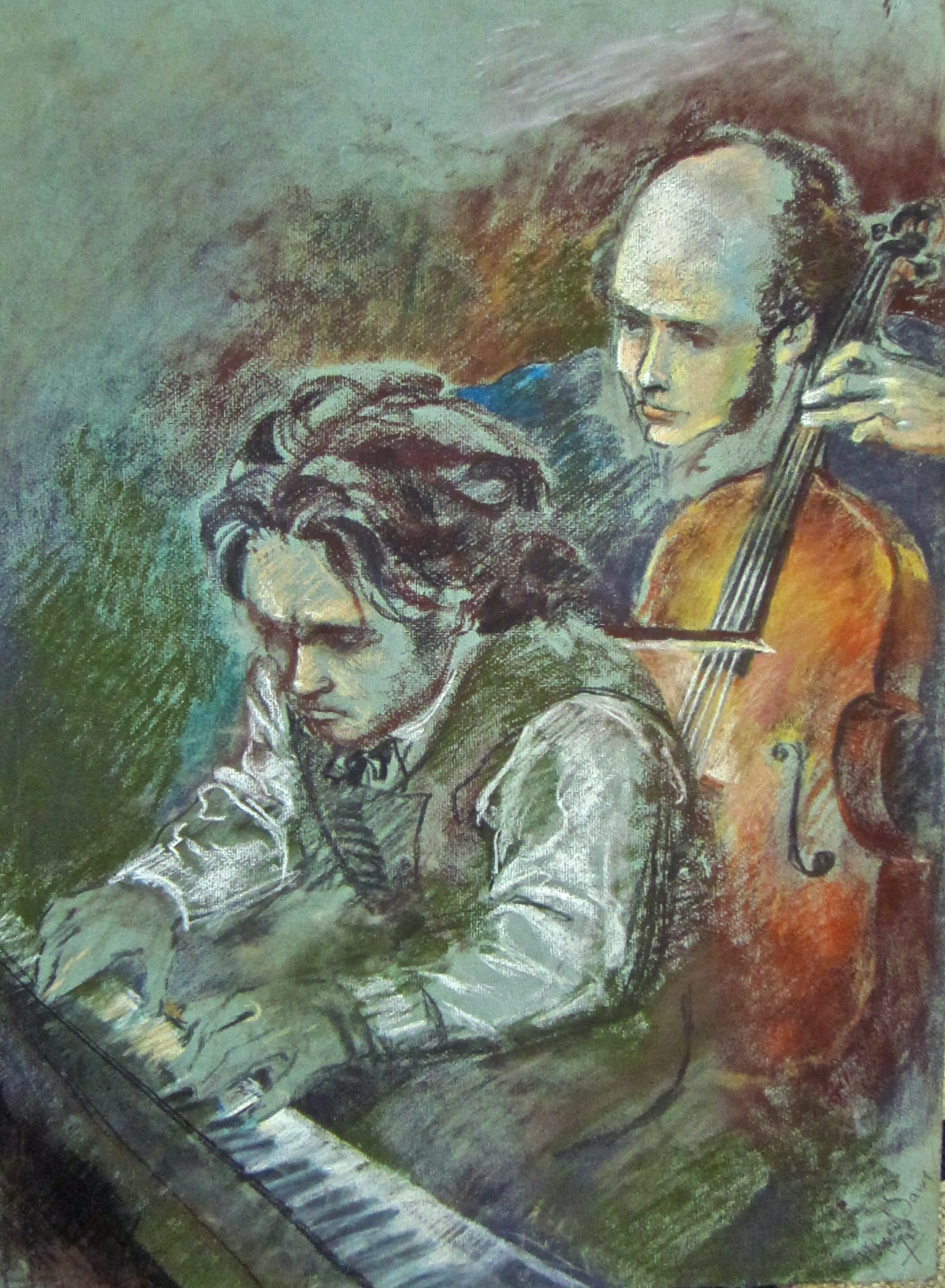 1393x1898 More Sketches Of Beethoven Janeadamsart - Beethoven Sketches