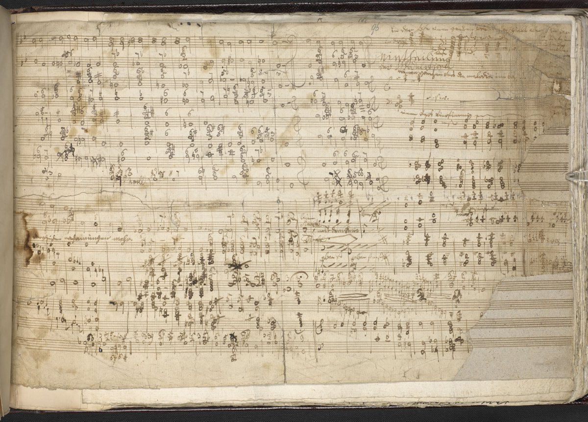 1200x861 Library Music Collections On Twitter - Beethoven Sketches