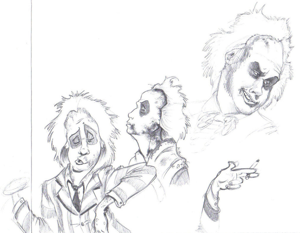 1015x787 Beetlejuice Sketches By Schnab - Beetlejuice Sketch
