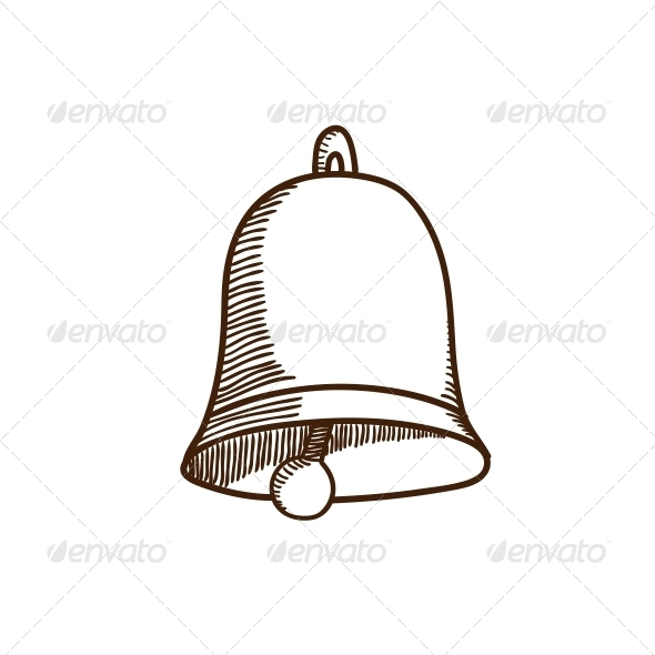 590x590 Decoration Bell Sketch. By Chuhastock Graphicriver - Bell Sketch